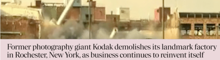 Kodak Demolishes R&D Centre